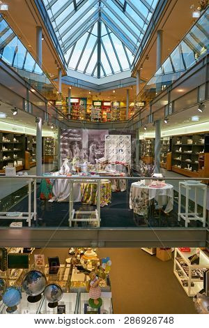 DUSSELDORF, GERMANY - CIRCA SEPTEMBER, 2018: interior shot of Franzen store in Dusseldorf.