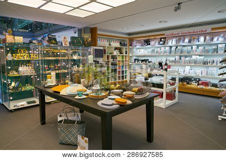 DUSSELDORF, GERMANY - CIRCA SEPTEMBER, 2018: interior shot of Franzen store in Dusseldorf.