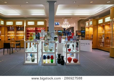 DUSSELDORF, GERMANY - CIRCA SEPTEMBER, 2018: interior shot of Franzen store in Dusseldorf.