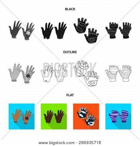 Vector Illustration Of Silhouette And Safety Sign. Set Of Silhouette And Comfort Vector Icon For Sto