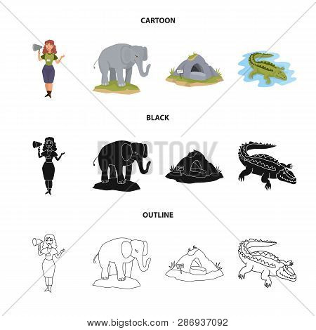 Vector Design Of Nature  And Fun  Icon. Collection Of Nature  And Entertainment Vector Icon For Stoc