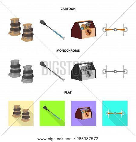 Vector Design Of Equipment And Riding Icon. Collection Of Equipment And Competition Stock Vector Ill