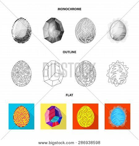 Vector Illustration Of Animal And Prehistoric Icon. Collection Of Animal And Cute  Stock Vector Illu