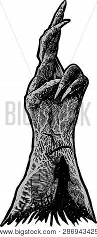 Dark Hand Reaper Art Design Vector Illustration