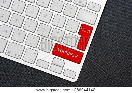Computer Keyboard With Word Do It Yourself. Business Concept For Motivation For Doing Something Beli