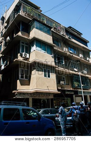 Mumbai India March 1, 2019 View Of A Building  Located At Colaba District In Mumbai In The Afternoon