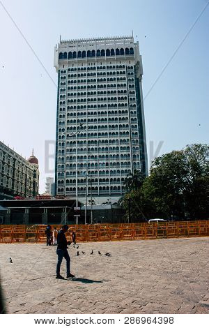 Mumbai India March 1, 2019 View Of A Building  Located At Colaba District In Mumbai In The Afternoon