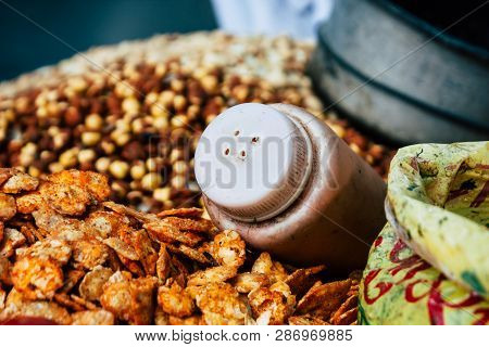 Mumbai India March 1, 2019 Closeup Of A Traditional Street Food Stall Located At Colaba District In 