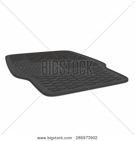 Car Floor Rubber Mat Isolated On White Background 3d Illustration