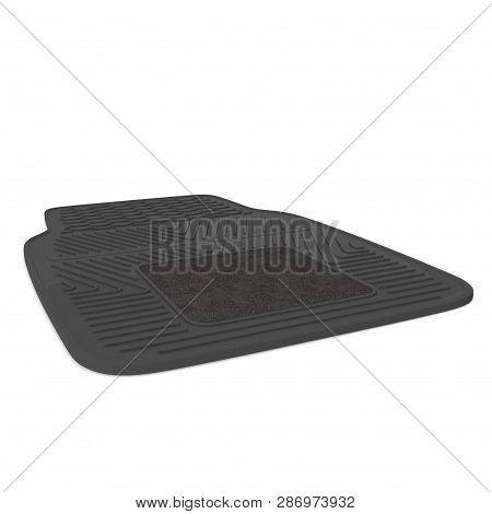 Car Floor Rubber Mat Isolated On White Background 3d Illustration