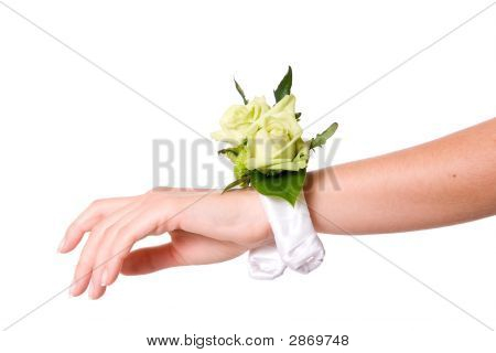 Svatební květina náramek