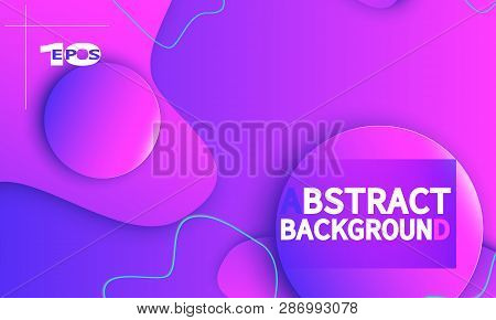 Fluid Shapes Composition. Wavy Abstract Cover Design. Creative Colorful Wallpaper. Trendy Gradient P