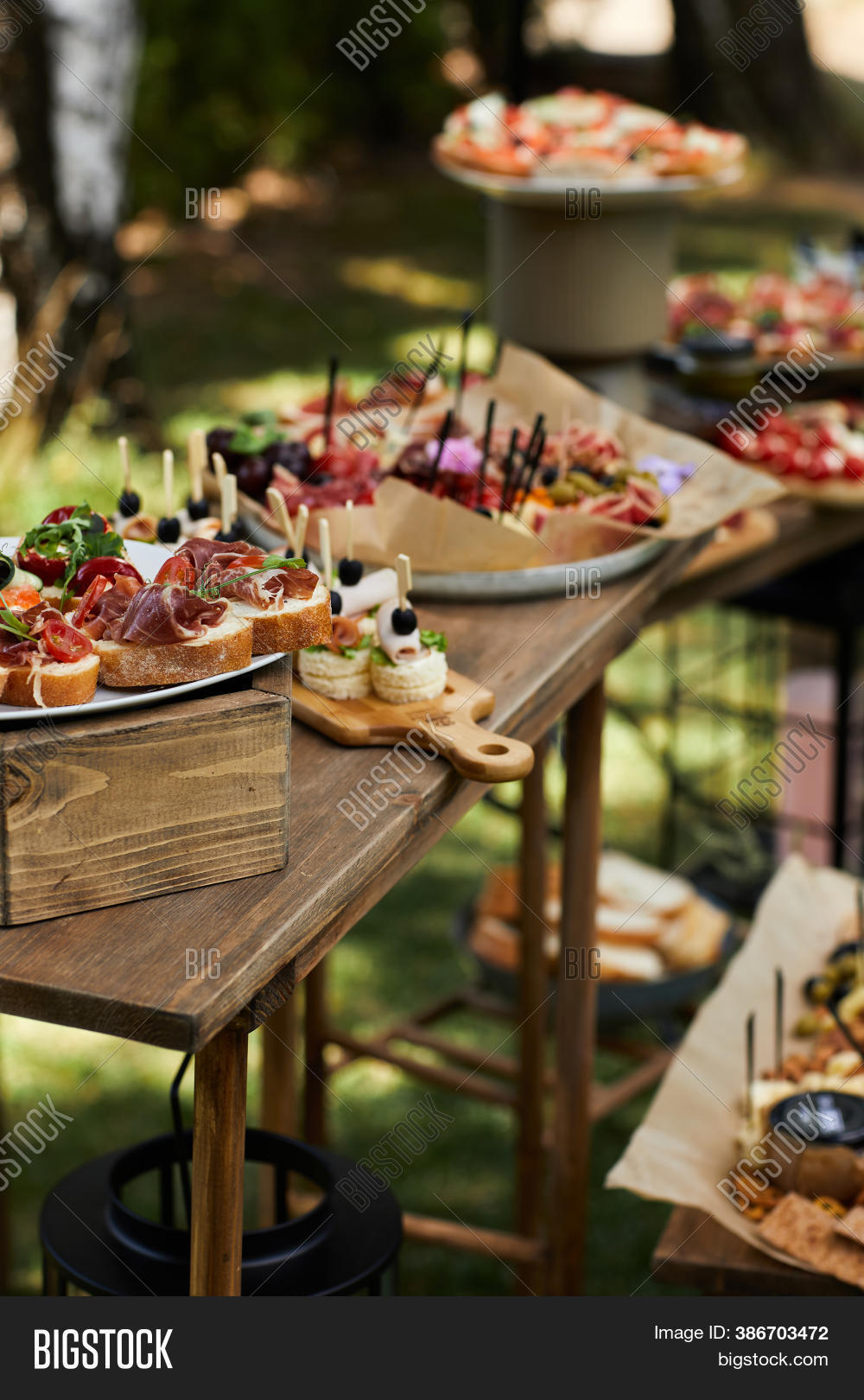 Wooden Buffet Table Image & Photo (Free Trial) Bigstock