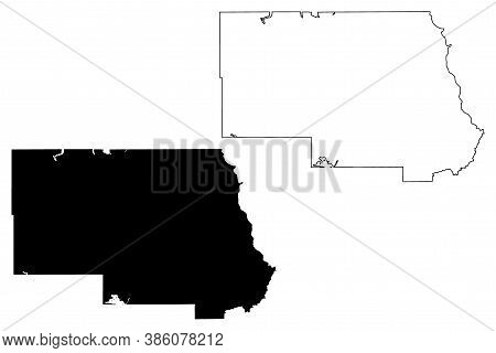 Stearns County, Minnesota (u.s. County, United States Of America, Usa, U.s., Us) Map Vector Illustra