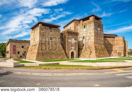 Rimini,italy - September 2,2020 - View At The Sismondo Castle In Rimini. Rimini City Was Founded By 