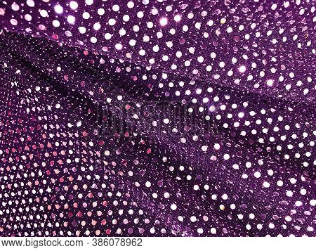 Violet Sequins Background - Abstract Festive Backdrop For Holiday And Party Banner. Glamour Shiny Ba