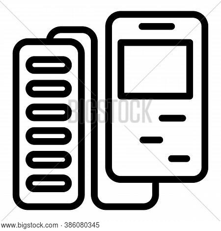 Power Bank Icon. Outline Power Bank Vector Icon For Web Design Isolated On White Background