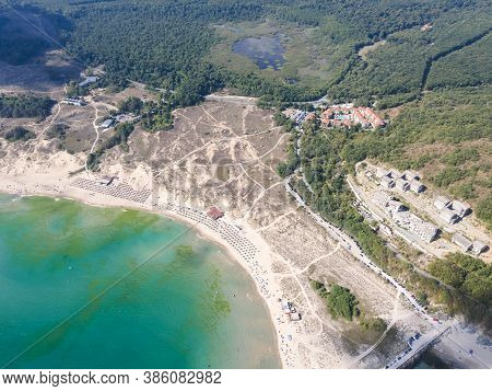 Aerial View Of Arkutino Region Near Resort Of Dyuni, Burgas Region, Bulgaria