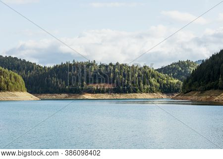 View Of The Zaovine Lake In Mountain Tara