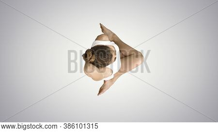 Yoga Or Pilates Exercise Without Mat Gomukasana, Cow Face Pose O