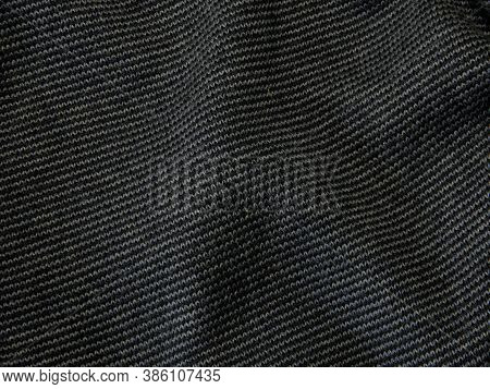 Texture Of Gray Structural Fabric For Clothes