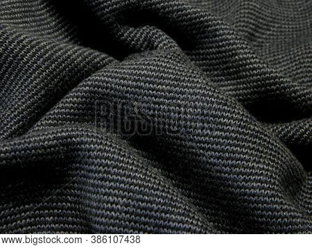 Grey Woolen Or Tweed Fabric For Grunge Background