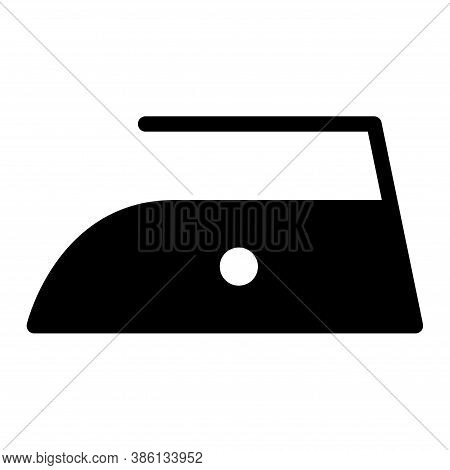 Iron Black Flat Icon Isolated On White Background. Low Temperature Level Symbol. Machine Vector Illu