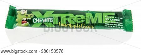 Winneconne , Wi - 19 September 2020:  A Package Of Chewits Xtremely Sour Apple Sticks Candy On An Is
