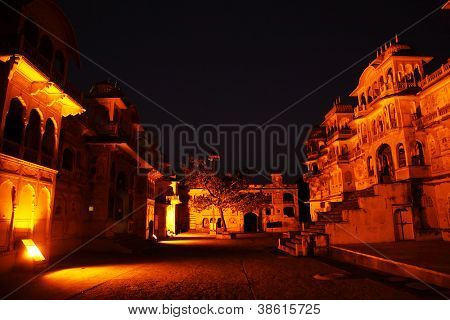 Monkey temple Galwar Bagh i Jaipur, Indien