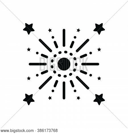 Black Solid Icon For Celebrate Coax Solemnize Memorialize Party Firework Feast Decoration Event Fest