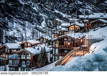 amazing view of Matterhorn peak from Zermatt