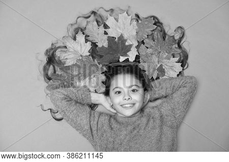 Moisturizing Mask. Haircare Tips Add To Fall Routine. Little Girl Small Child Gorgeous Long Hair And