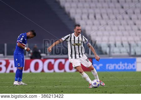 Torino, Italy. 20th September 2020. Italian Serie A. Leonardo Bonucci Of Juventus Fc In Action Durin