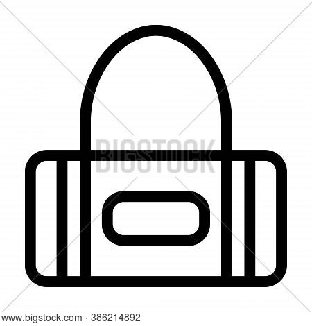 Holdall Icon Illustration. Sports Bag Icon. Duffle Bag Symbol.