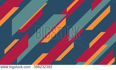 Dark Geometric Abstract Wallpaper Blue Colors With The Image Of Red, Blue Stripes