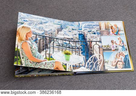 Collage Of Images Of A Persons Life, Photobook Vacation Travel In Italy
