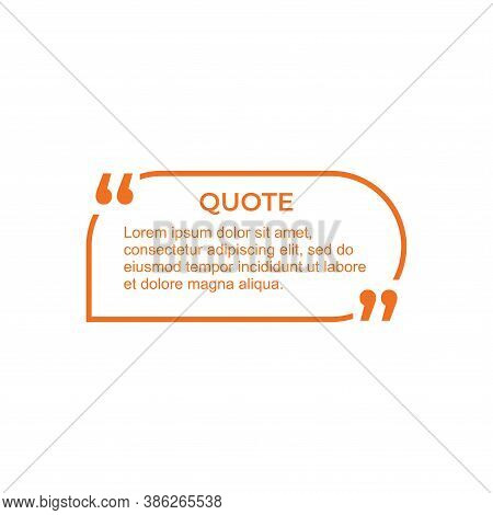 Quote Frame Vector. Quote Icon. Quote Vector. Quote Frame Design. Quote Mockup Design.