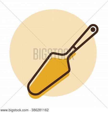 Cake And Pie Server Utensil Vector Icon. Kitchen Appliances. Graph Symbol For Cooking Web Site Desig
