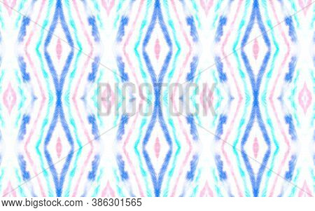 Seamless Textures Ethnic. Bohemian Ornament. Watercolor Hand Drawn Background. Peru Carpet Design. T