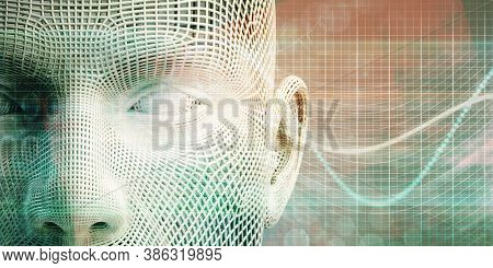 Artificial Intelligence Evolution with Digital Consciousness as Tech Concept 3d render