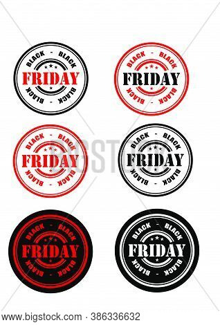 Black Friday, Black And White Silhouette Stamp