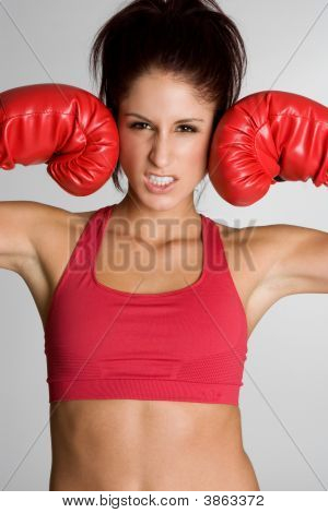 hispanische Boxing lady