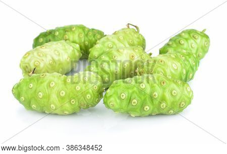 Great Morinda Or Noni Isolated On White Background