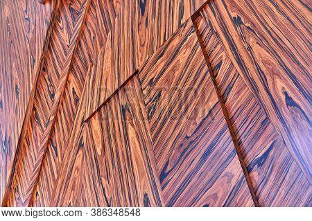 3D Wood Wall Panels. Wood Veneer Wall Panels With Geometric Shapes. Rosewood Reconstituted Veneer