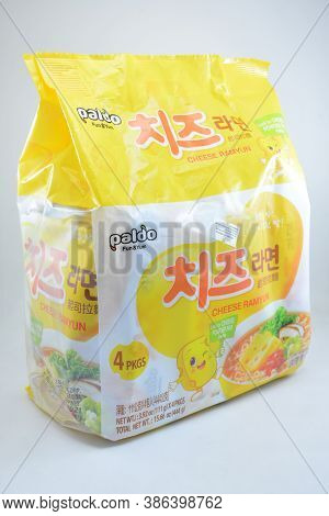 Manila, Ph - Sept 10 - Paldo Cheese Ramyun Ramen Pack On September 10, 2020 In Manila, Philippines.