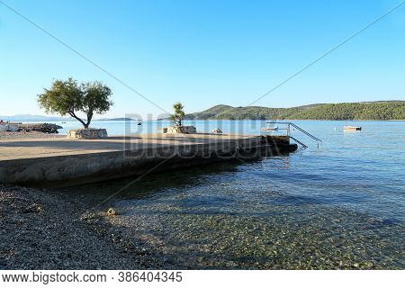 Sunny Morning On The Sea Beach Zablace In Croatia