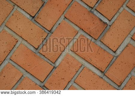 Brick wall, forming a coating of small architectural figures, abstract style, scene or texture background, photo zoom, Brazil, South America