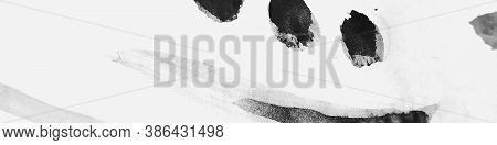 Stylized Wallpaper. Slate And Silvery Spring Decor.  Gunmetal Grunge Background. Monochrome Watercol