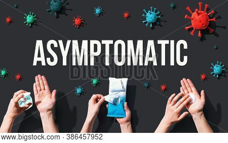 Asymptomatic Theme With Hygiene And Viral Objects