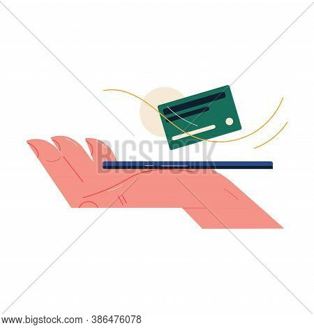 Hand With Smartphome Paying With Card Online For Orders